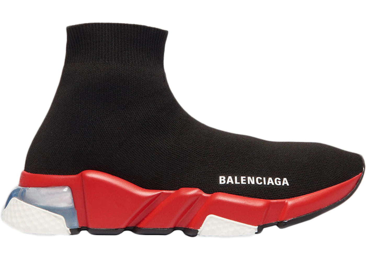 Balenciaga Speed Clear Sole Black Red