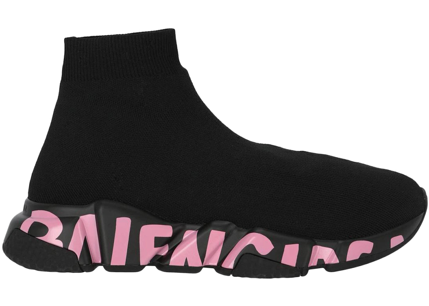 Balenciaga Speed Graffiti Black Black Pink (Women's)