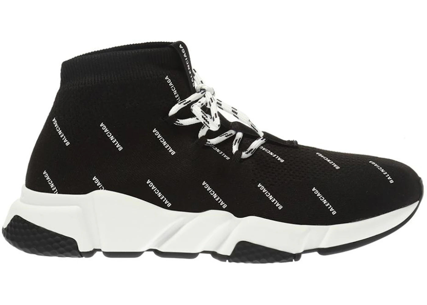 Balenciaga Speed Lace Up All Over Print Black