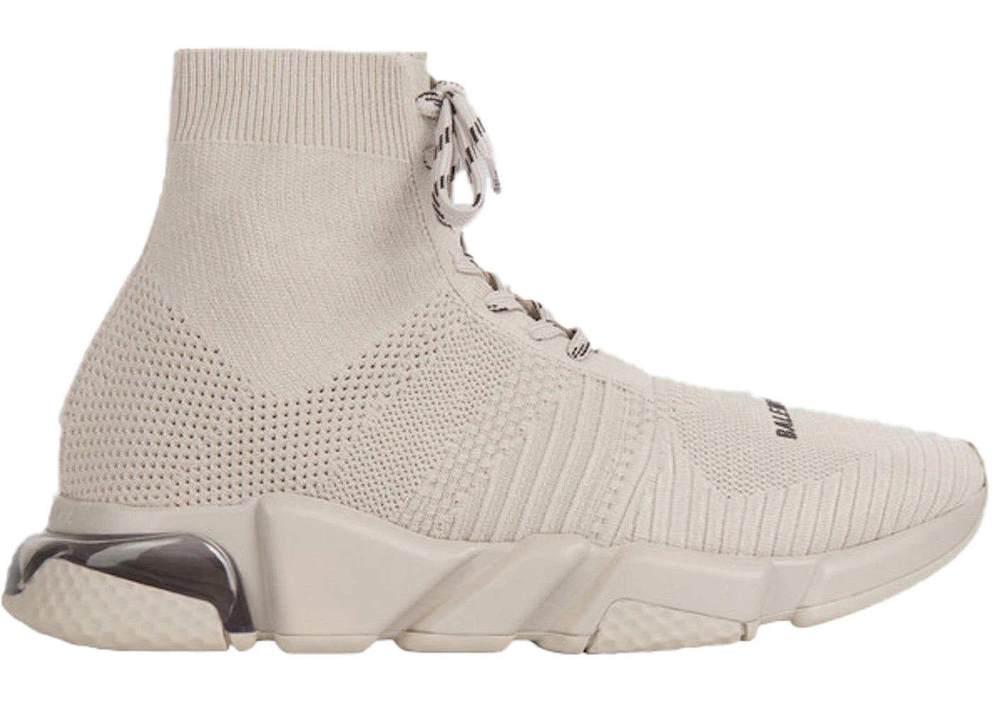 Balenciaga Speed Lace Up Clear Sole Sand