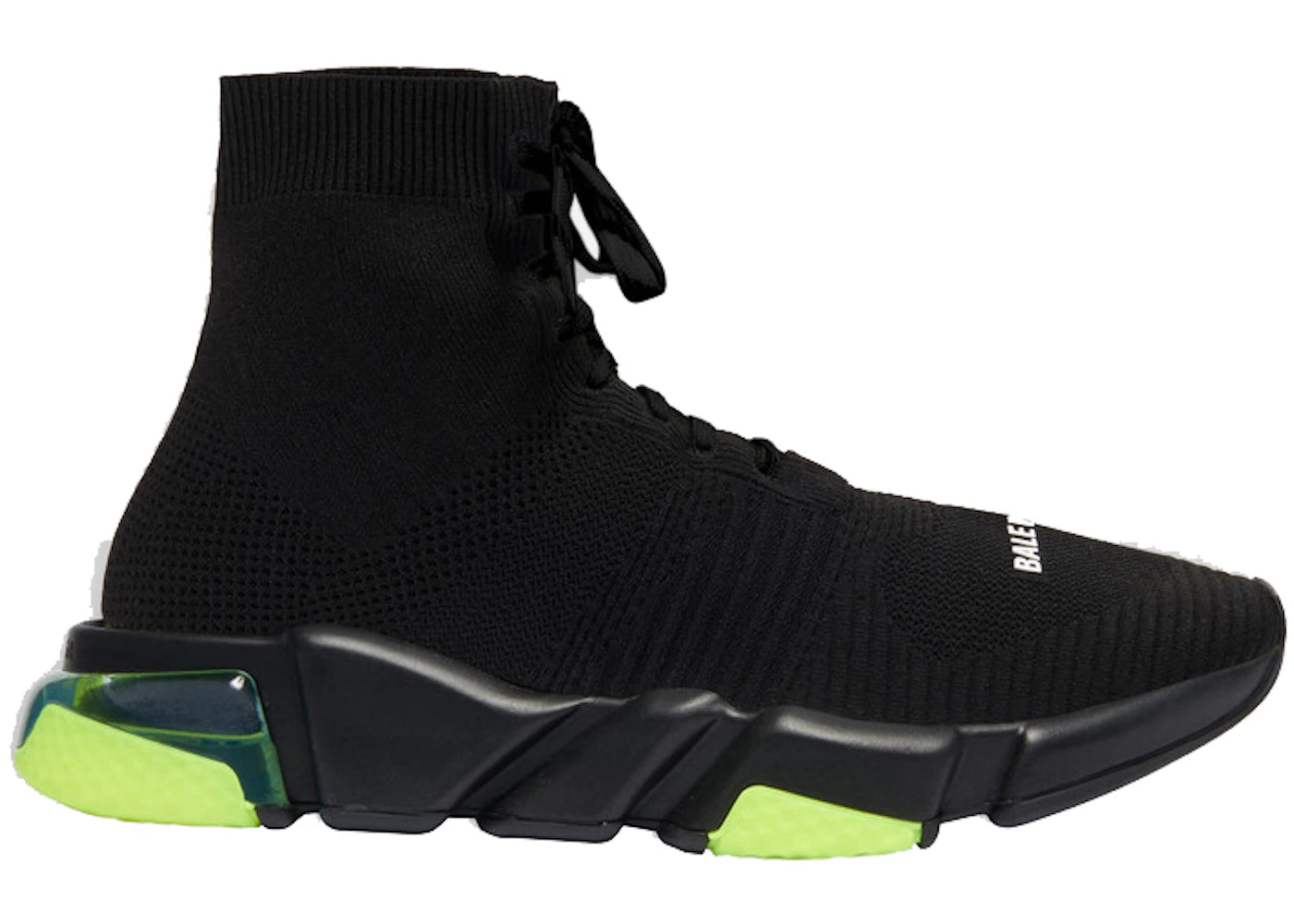 Balenciaga Speed Lace Up Clear Sole Yellow Fluo
