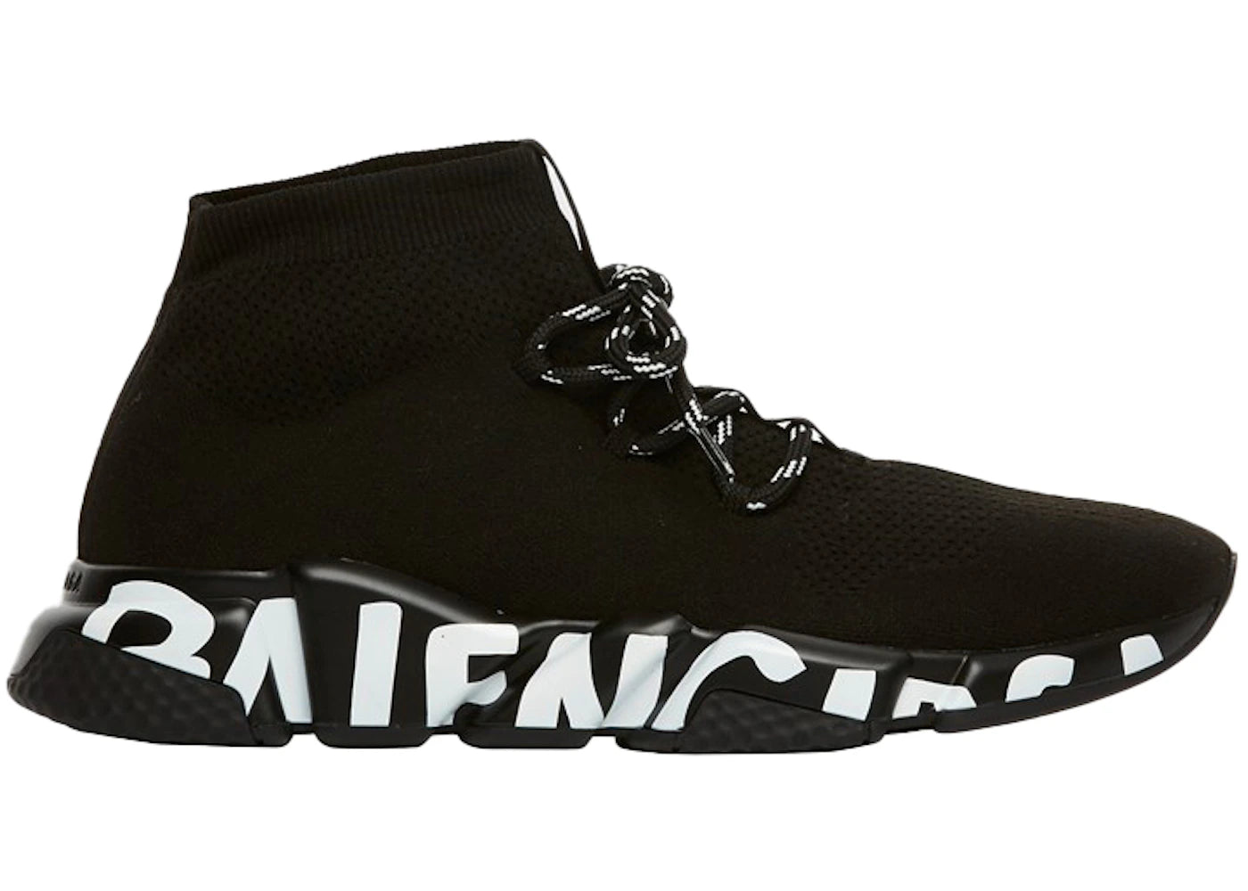 Balenciaga Speed Lace Up Graffiti Black White (Women's)