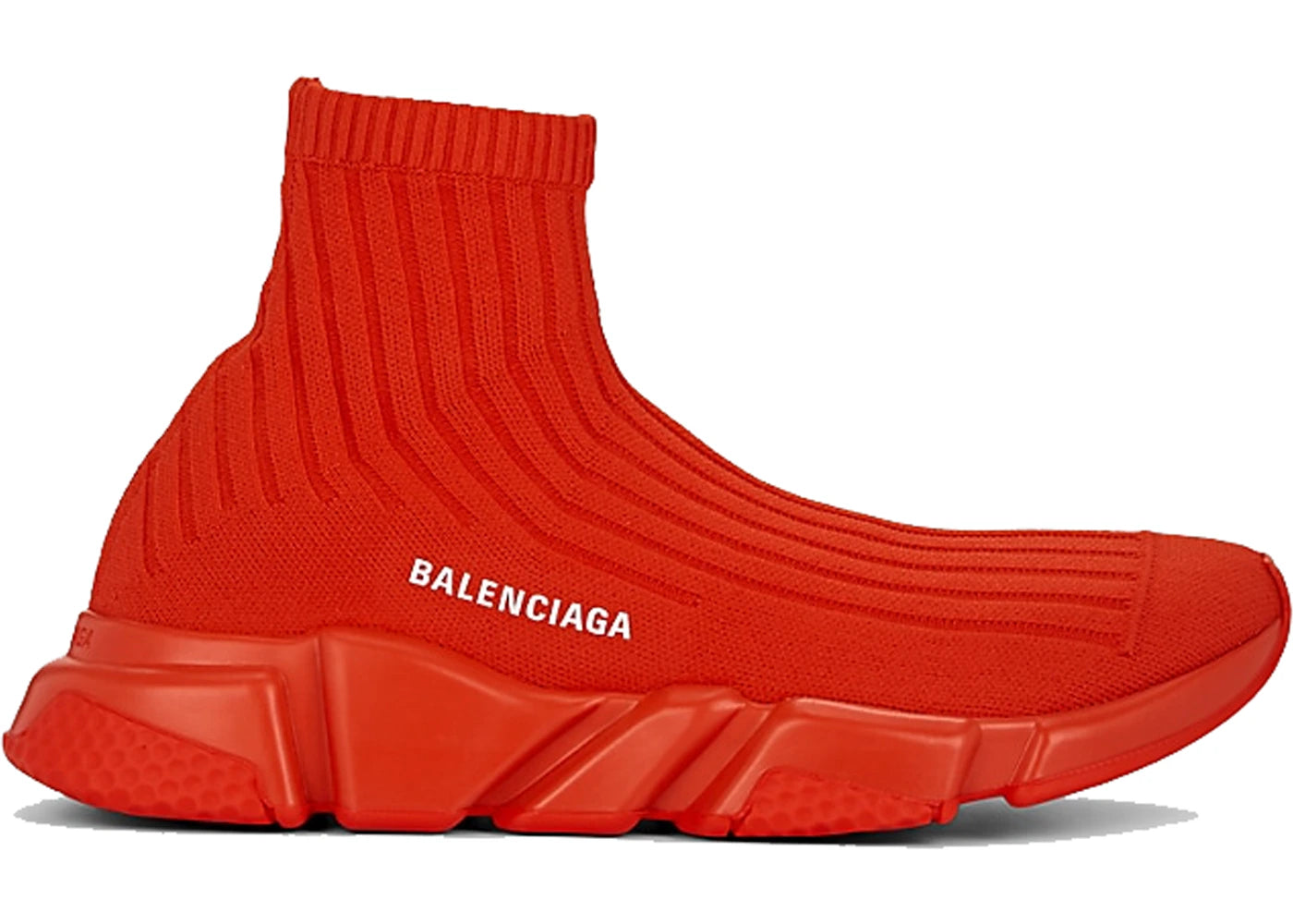 Balenciaga Speed Rib-Knit Red
