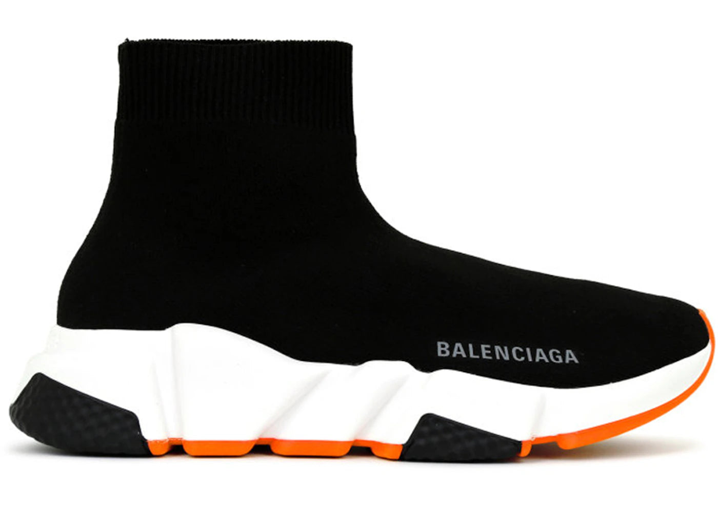 Balenciaga Speed Trainer Black Fluo Orange Sole (Women's)