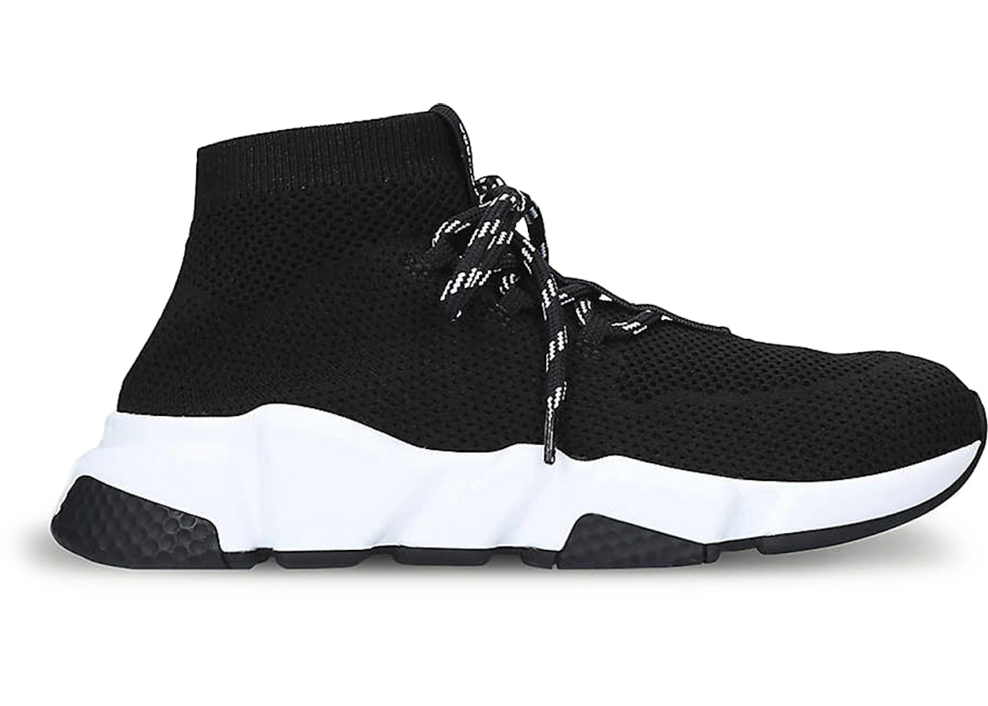 Balenciaga Speed Trainer Lace Up Black White Black (Women's)