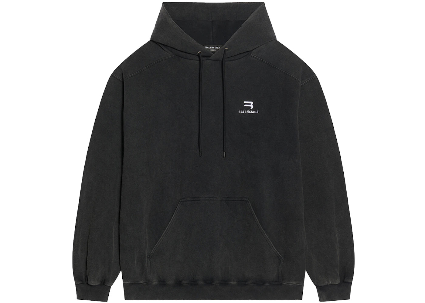 Balenciaga Sporty B Medium Fit Hoodie Black/White