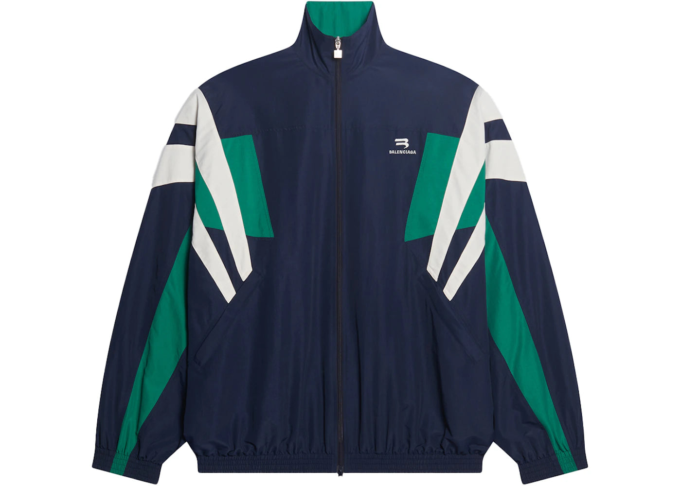 Balenciaga Sporty B Tracksuit Jacket Dark Blue/Green/White