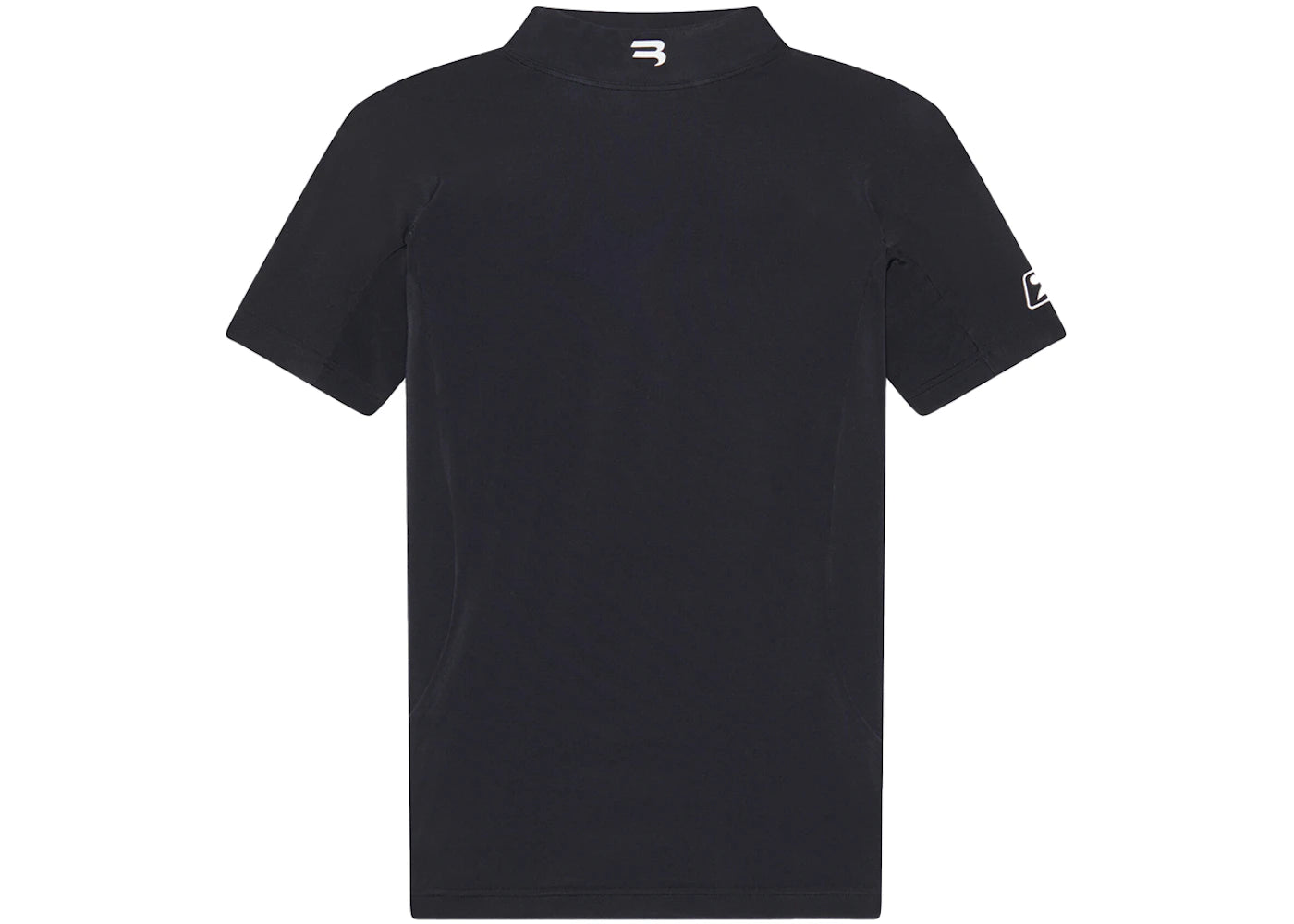 Balenciaga Sporty B Turtle Neck Bodycon Fit Top Black/White