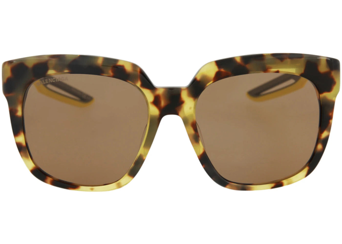 Balenciaga Square-Frame Acetate Sunglasses Havana/Grey/Brown (BB0025SA-30007768-005)
