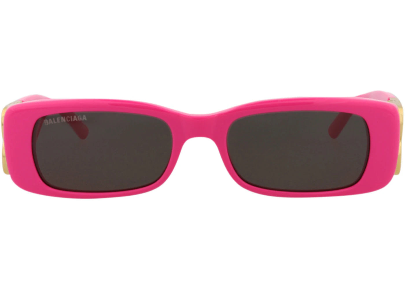 Balenciaga Square-Frame Acetate Sunglasses Pink/Gold/GreY (BB0096S-30008871-007)