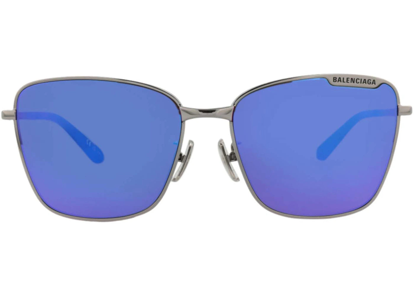 Balenciaga Square Frame Metal Sunglasses Ruthenium/Violet (BB0279SA-30013991-004-60442)