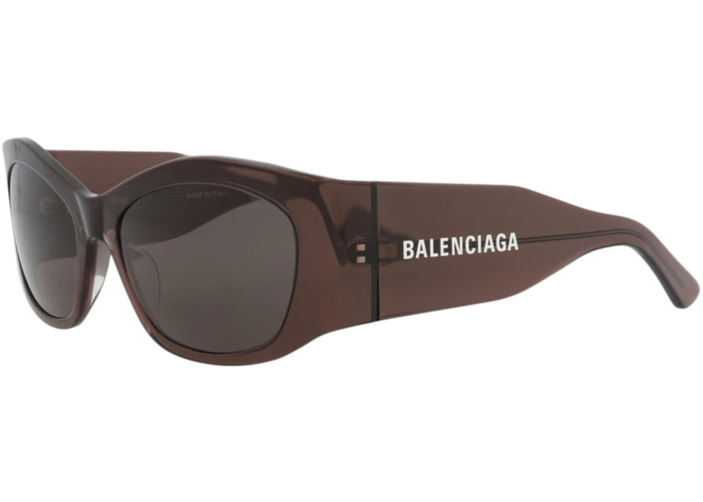 Balenciaga Square-Frame Recycled Acetate Sunglasses Brown Brown Grey (BB0329S-30014894-004)