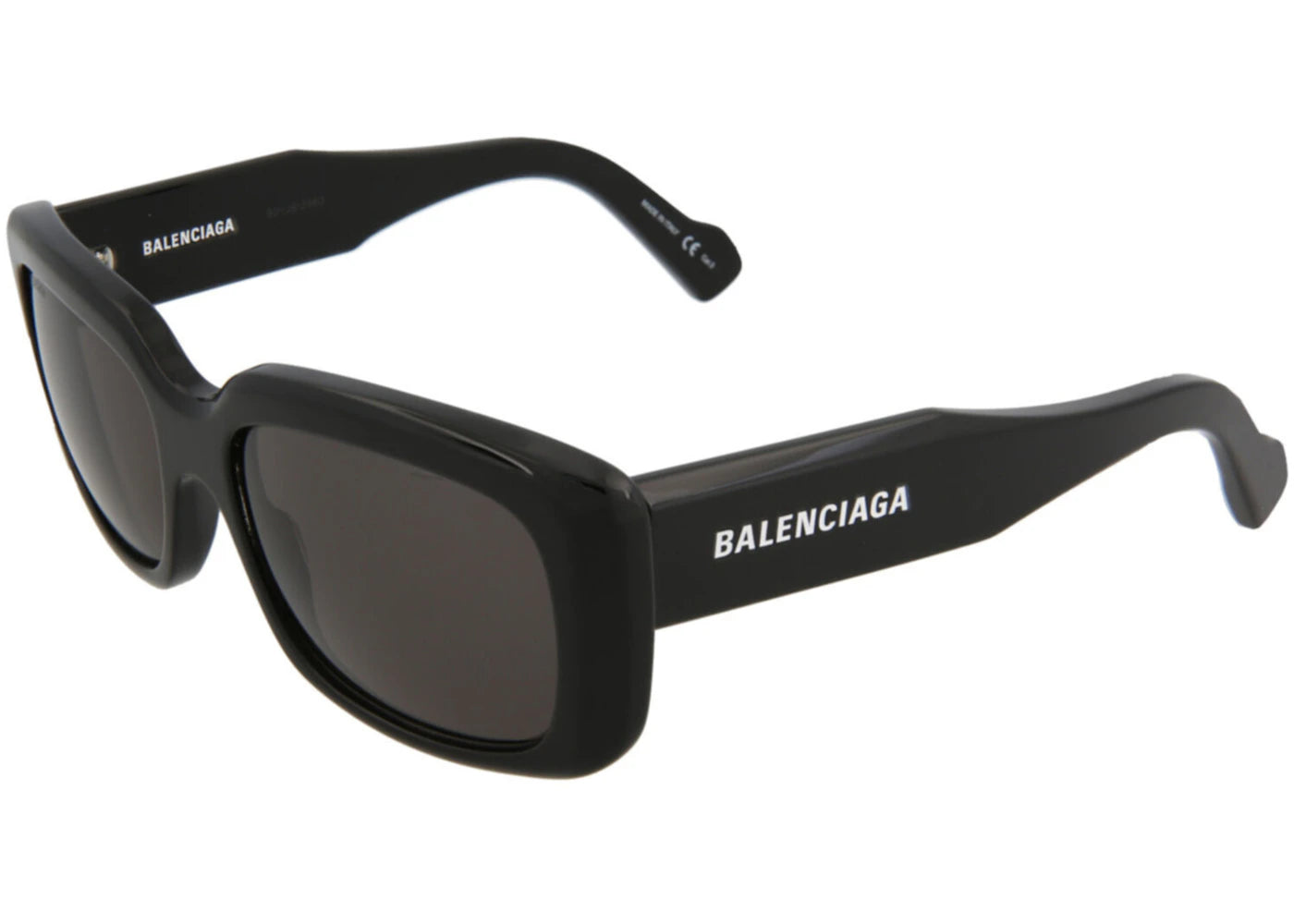 Balenciaga Square Rectangle Sunglasses Black/Black/Grey (BB0072S-30008290-001)