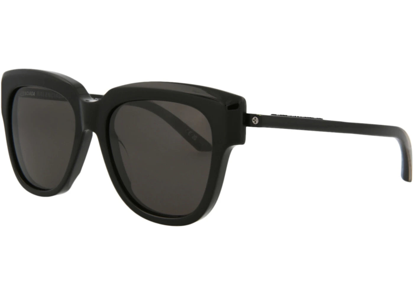 Balenciaga Square Rectangle Sunglasses Black/Black/Grey (BB0160S-30011336-001)