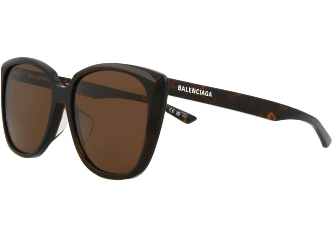 Balenciaga Square Rectangle Sunglasses Havana/Havana/Brown (BB0175SA-30011345-002)