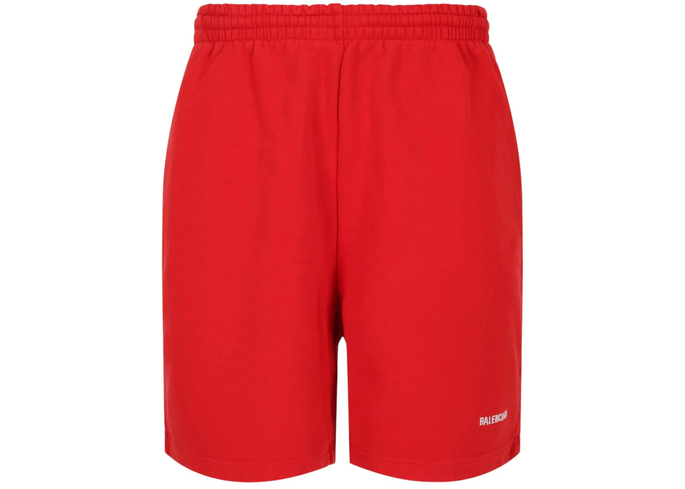 Balenciaga Terry Vintage Logo Sweat Shorts Bright Red