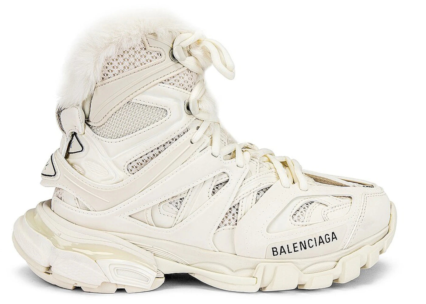 Balenciaga Track Hike Boots Faux Fur Beige (Women's)