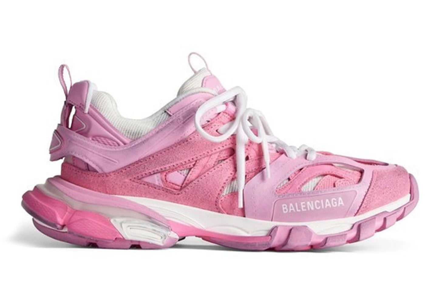 Balenciaga Track Mesh Suede Sneakers Pink (Women's)