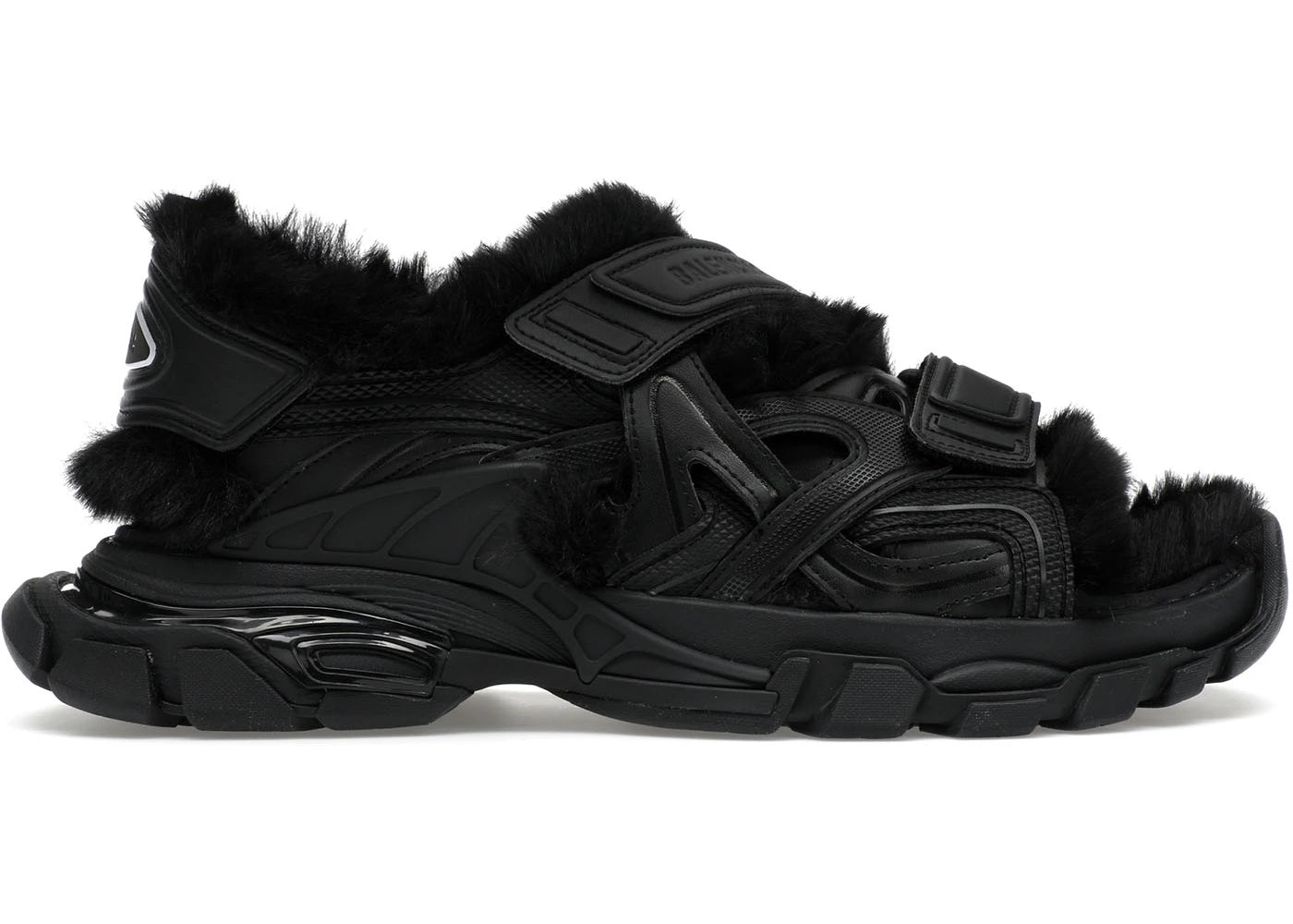 Balenciaga Track Sandal Fake Fur Black (Women's)