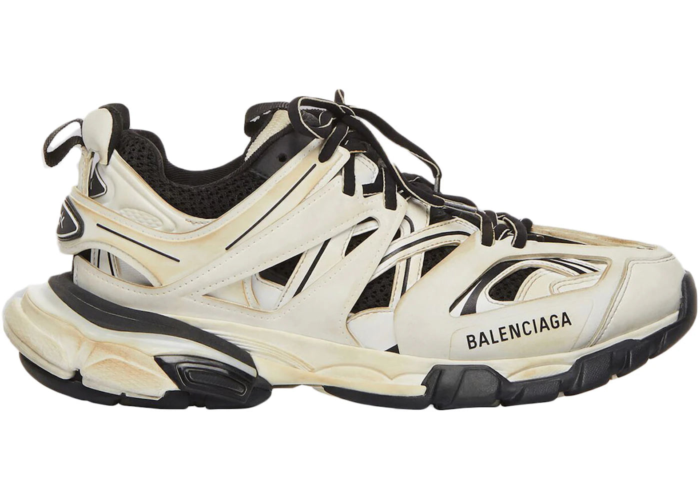 Balenciaga Track Worn Out In White Black