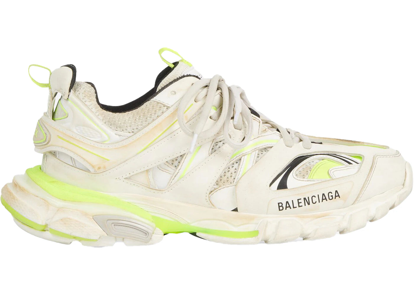 Balenciaga Track Worn Out In White Fluo Yellow (Women's)