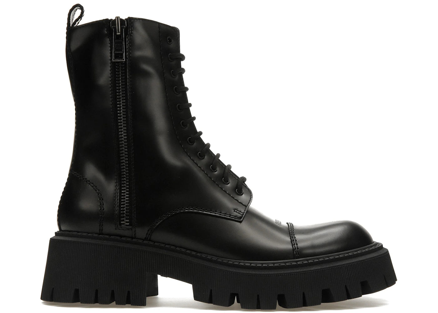 Balenciaga Tractor 20mm Zip Up Boot Black