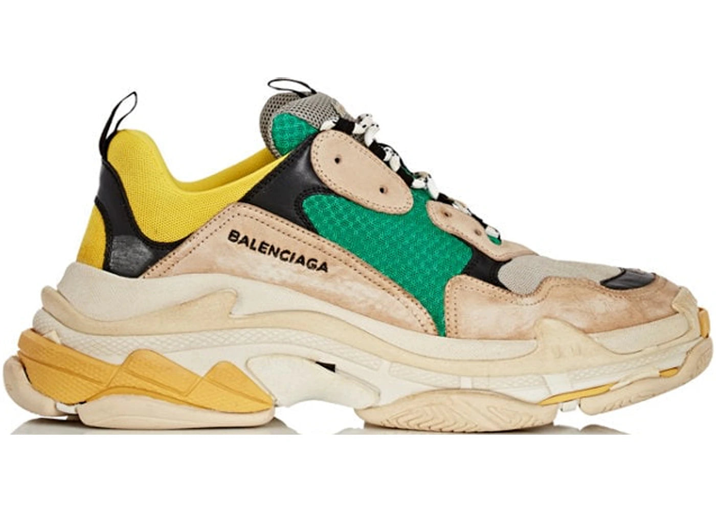 Balenciaga Triple S Beige Green Yellow