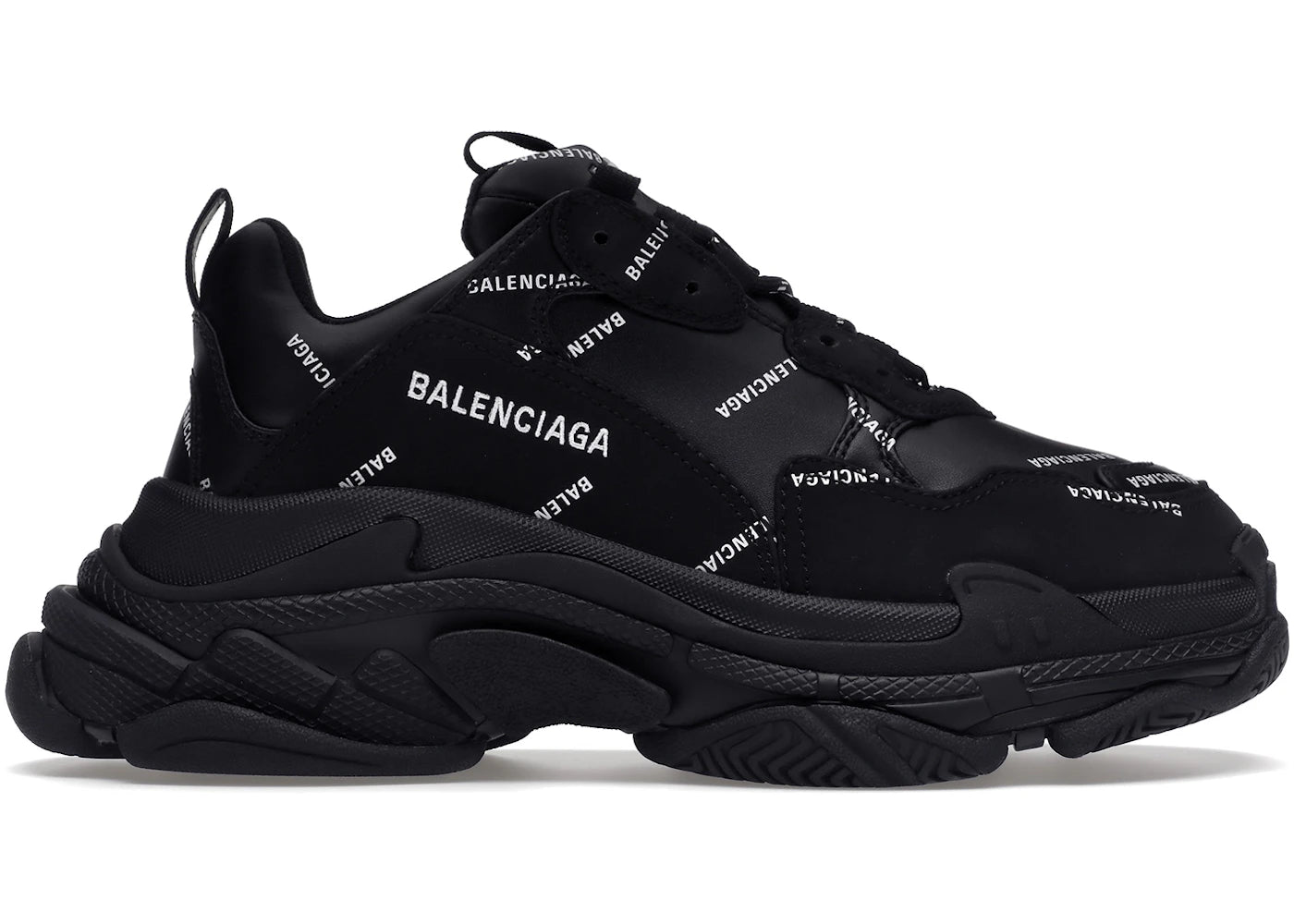 Balenciaga Triple S Black Logo (Women's)