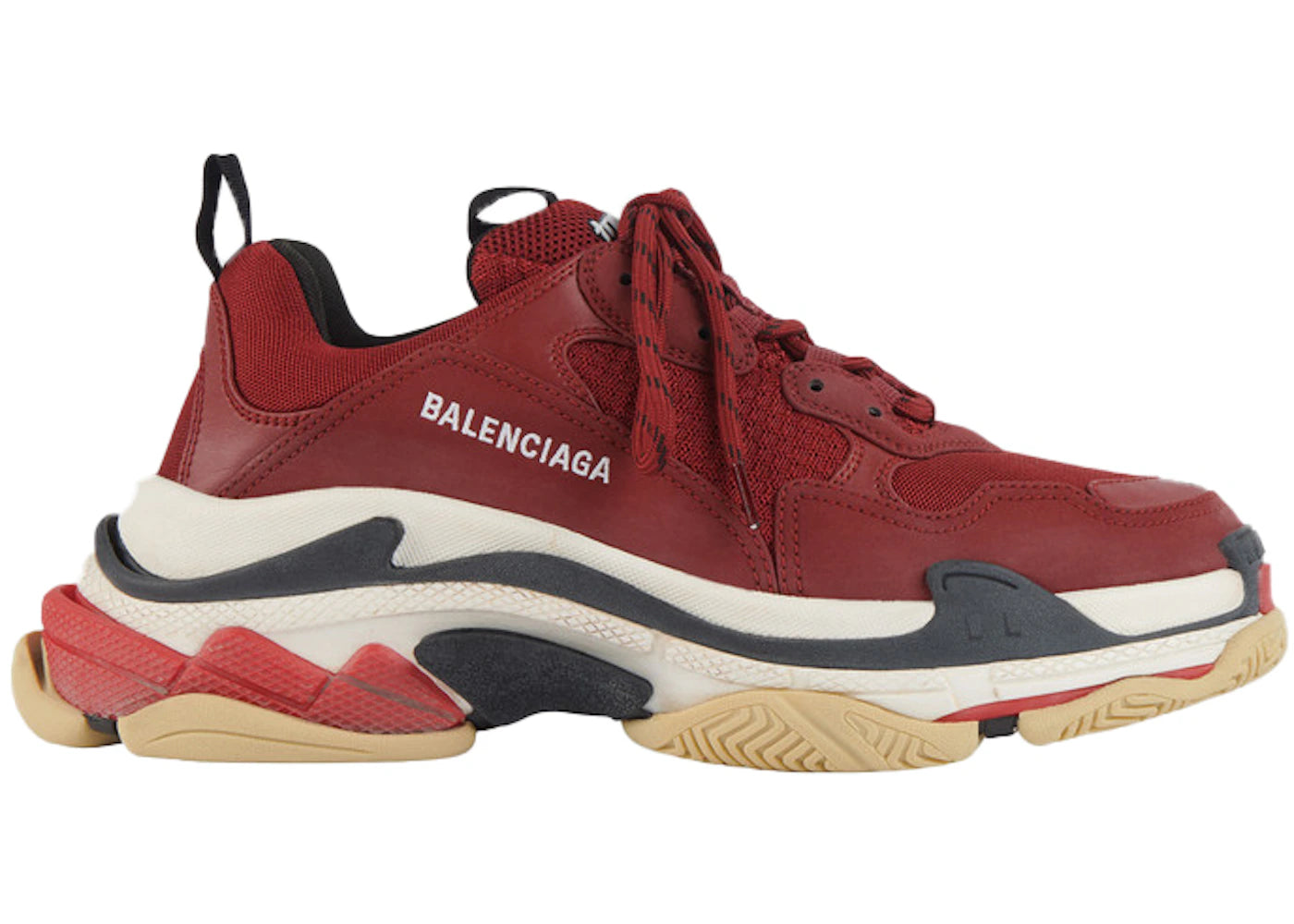 Balenciaga Triple S Burgundy Red Sole