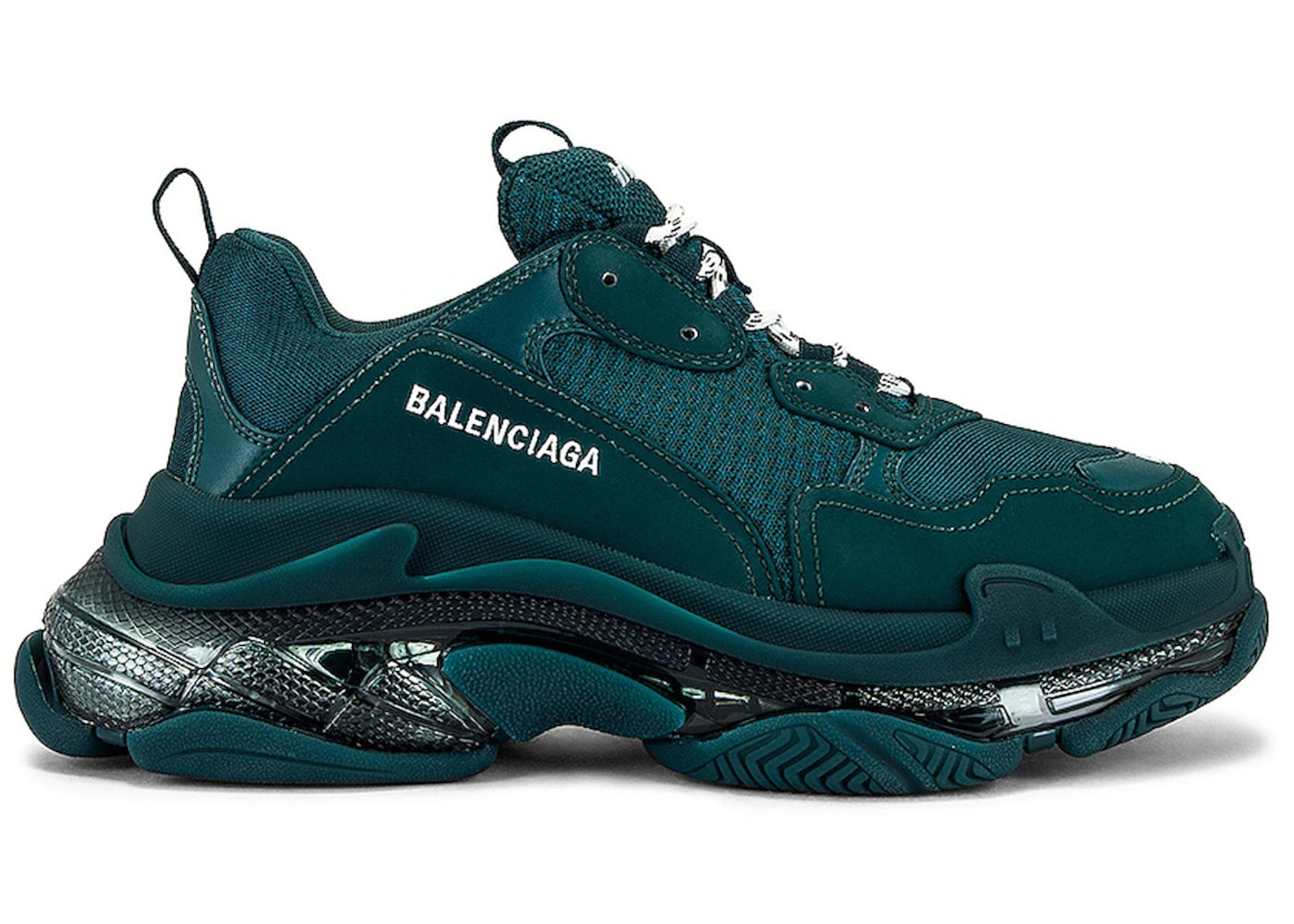 Balenciaga Triple S Clear Sole Full Dark Green
