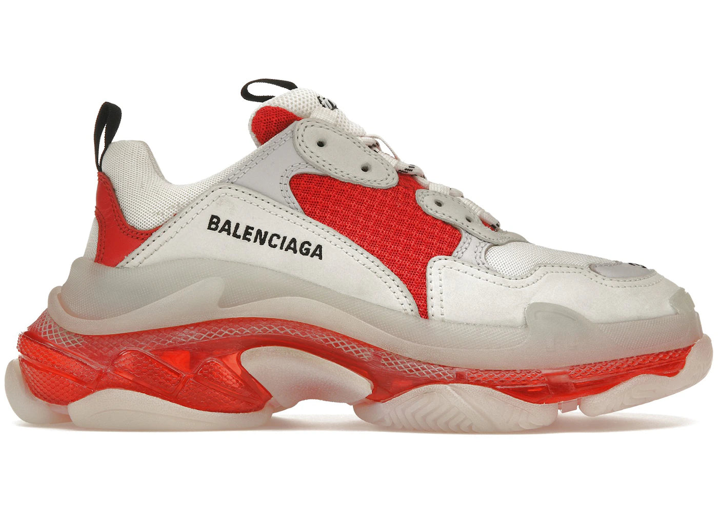 Balenciaga Triple S Clear Sole White Red