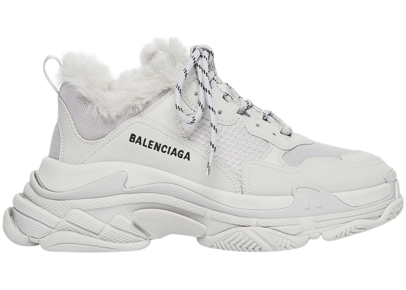 Balenciaga Triple S Fake Fur Grey