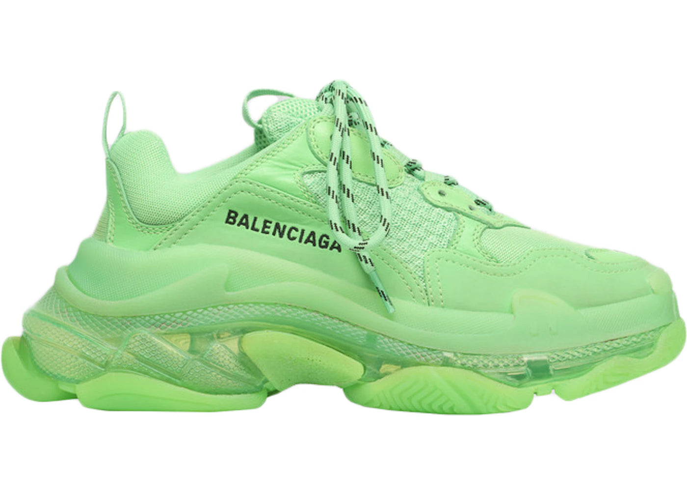 Balenciaga Triple S Soft Neon Green Clear Sole (Women's)