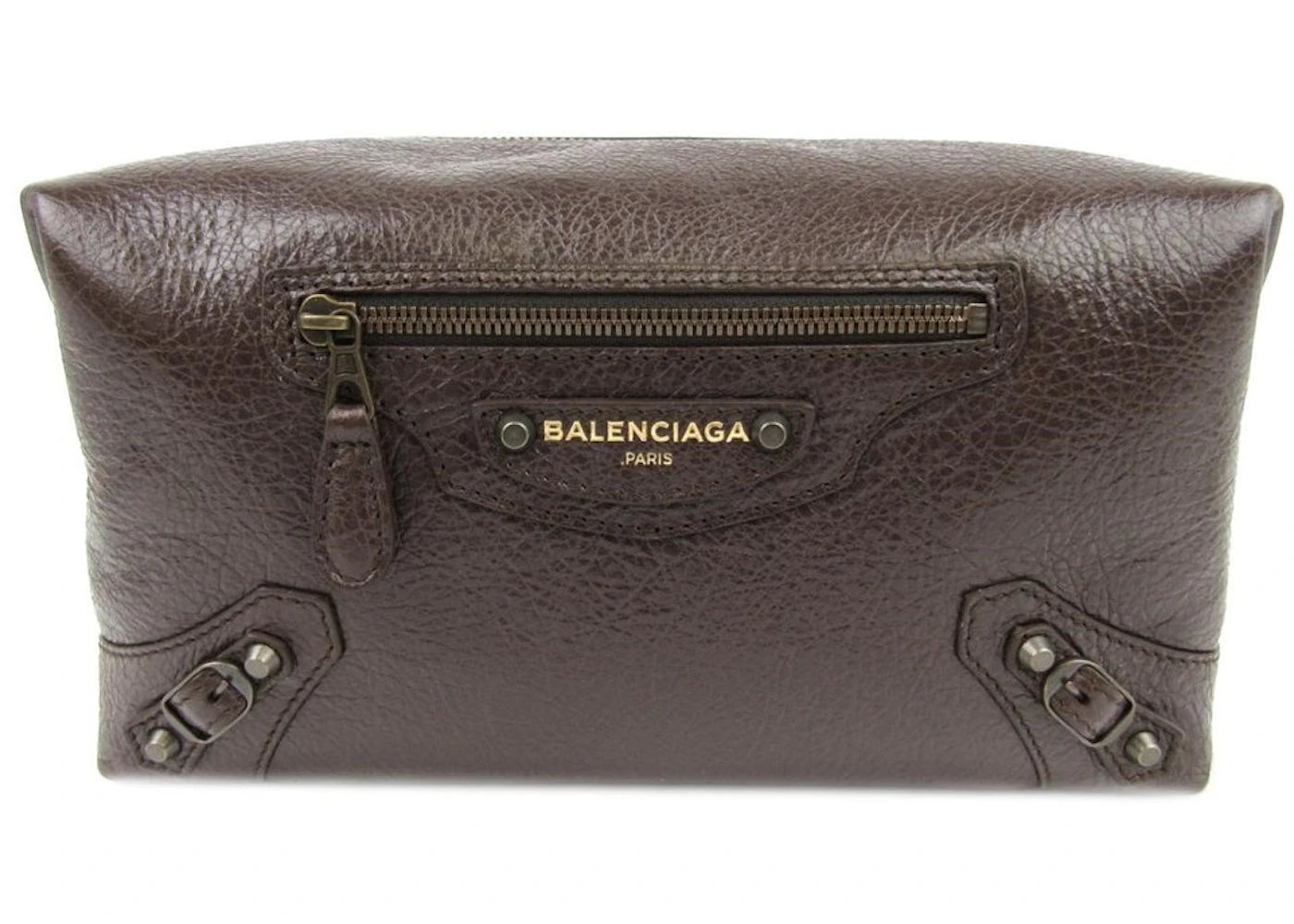 Balenciaga Trousse Vanity Case Brown