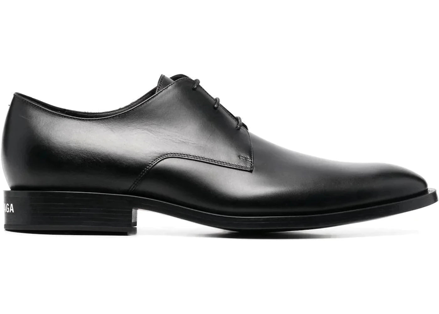Balenciaga Wallstreet Almond-Toe Derby Shoe Black
