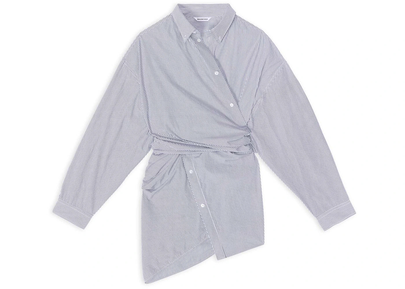 Balenciaga Wrap Dress Blue/White