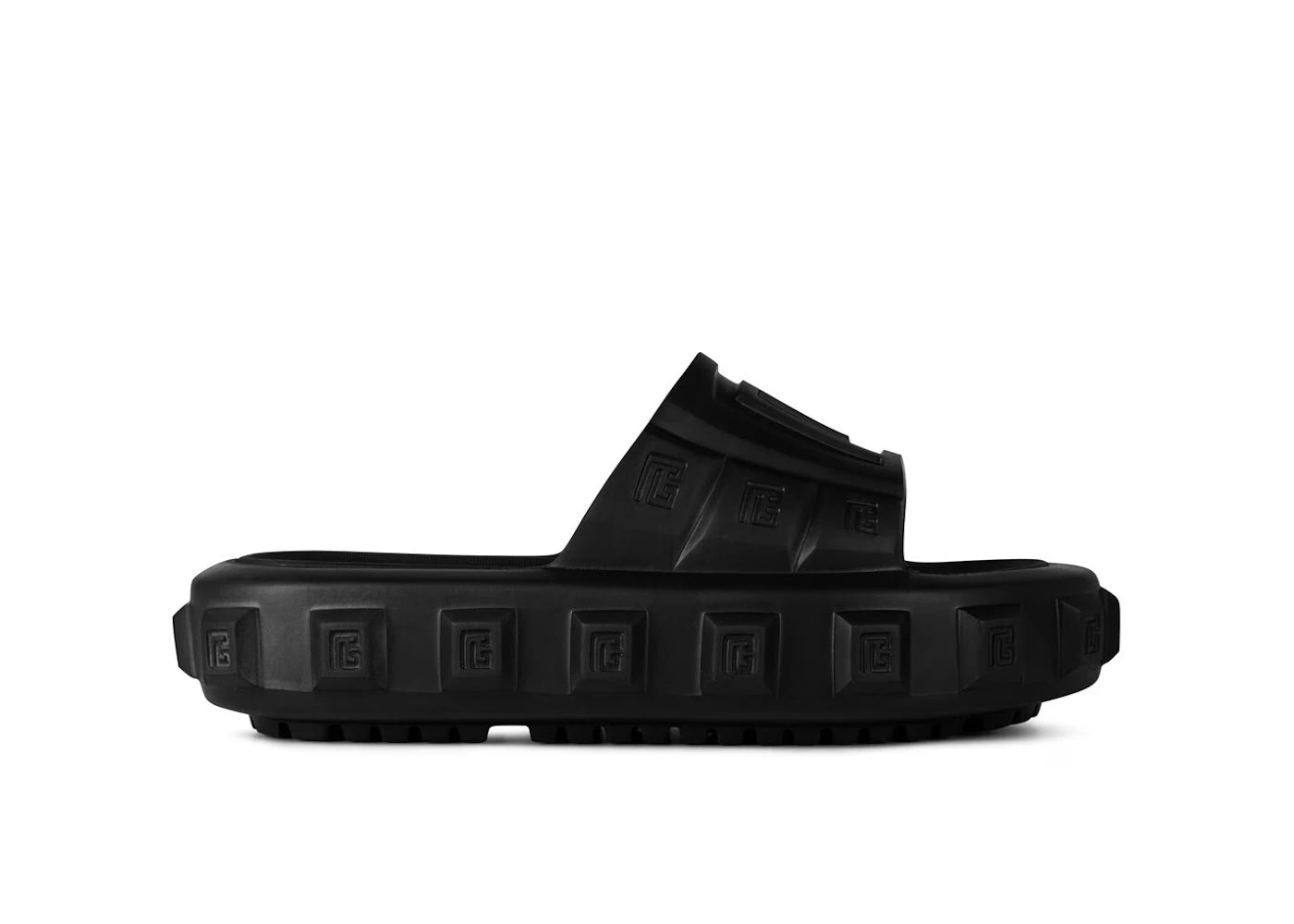 Balmain Ari Rubber Slides Black – Side Kicks