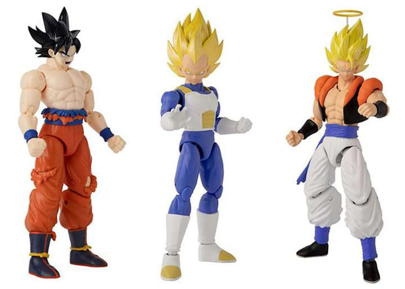 Bandai America Dragon Ball Dragon Stars Series 15 Super Saiyan Gogeta, Vegeta V2 & Instinct Goku Action Figure (Set of 3)