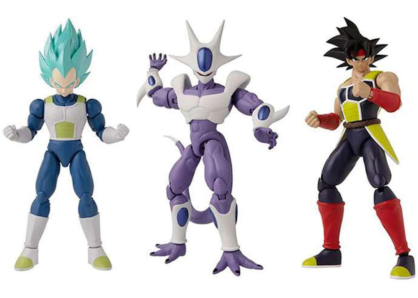 Bandai America Dragon Ball Dragon Stars Series 16 Final Form Cooler, Bardock & Super Saiyan Blue Vegeta V2 Action Figure (Set of 3)