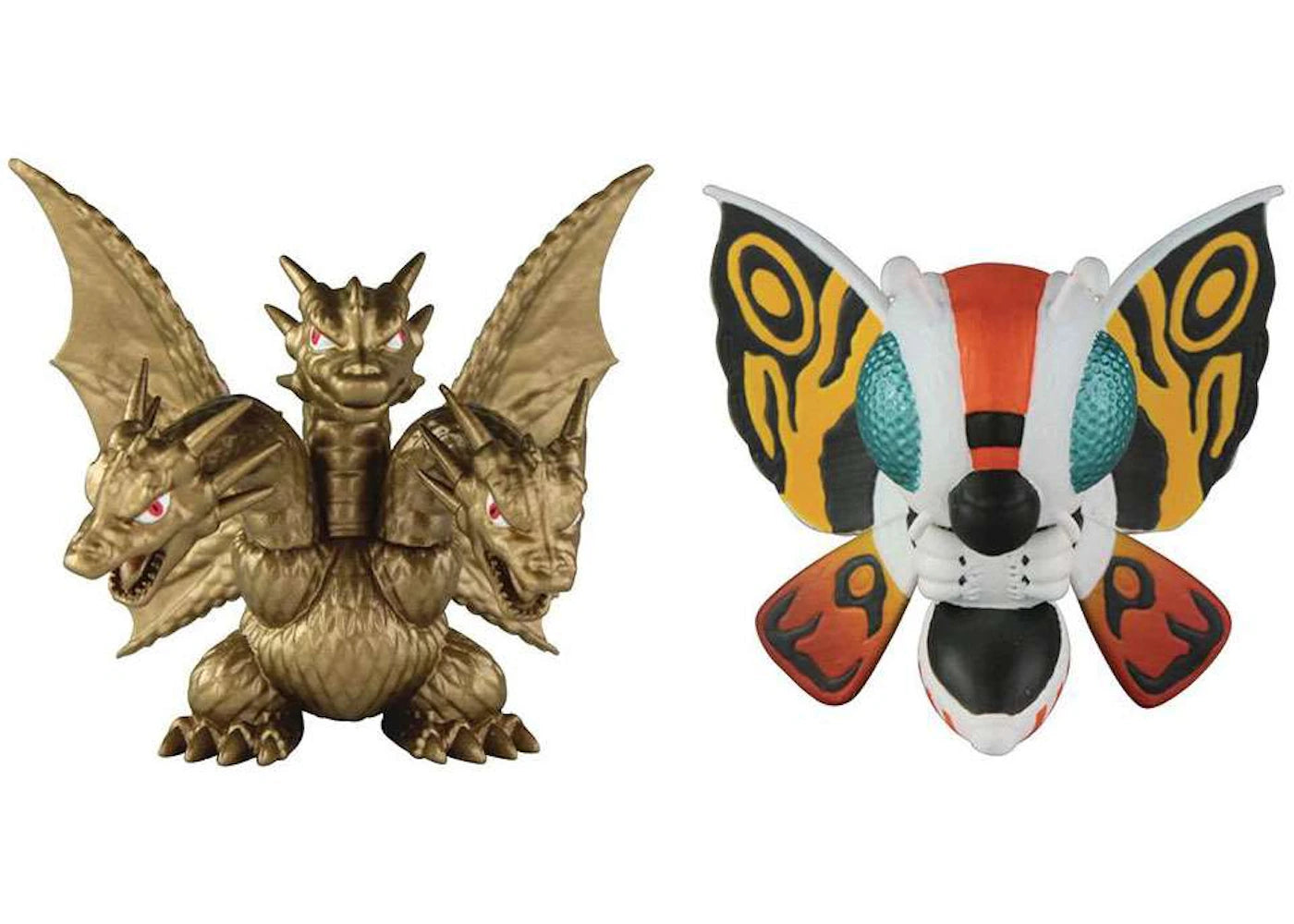 Bandai America Godzilla Chibi King Ghidorah & Mothra Mini Figure 2-Pack