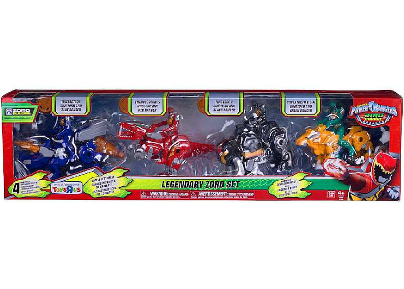 Bandai America Power Rangers Dino Charge Legendary Zord Set Toys 'R Us Exclusive Action Figure 4-Pack