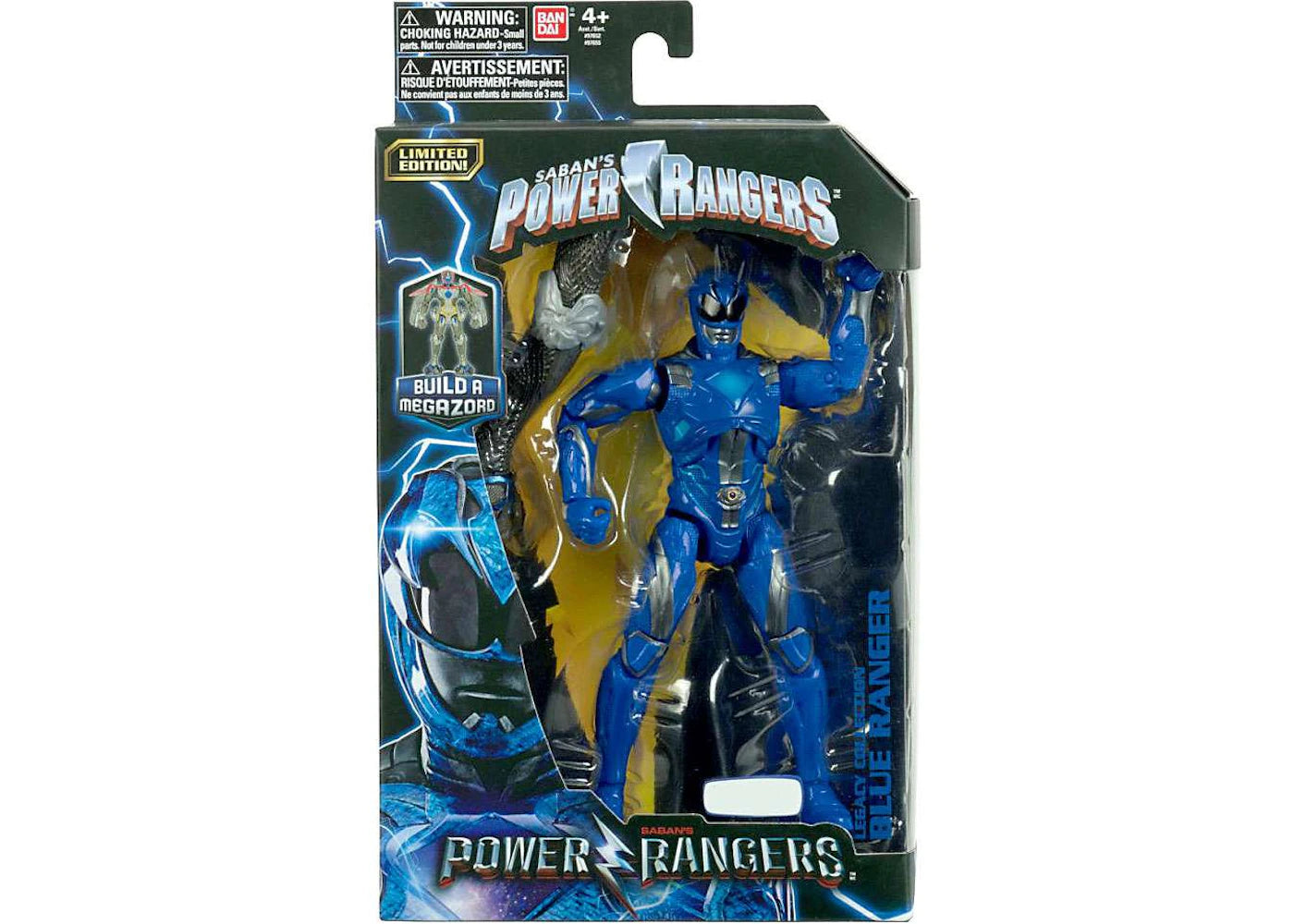 Bandai America Power Rangers Legacy Build A Megazord Blue Ranger Movie Toys 'R Us Exclusive Action Figure