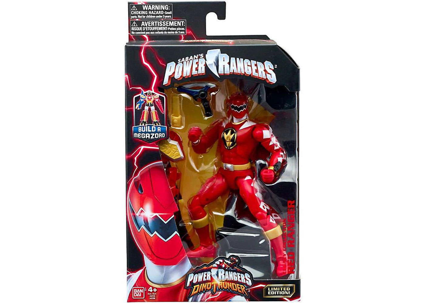 Bandai America Power Rangers Legacy Build A Megazord Red Ranger DT Act ...