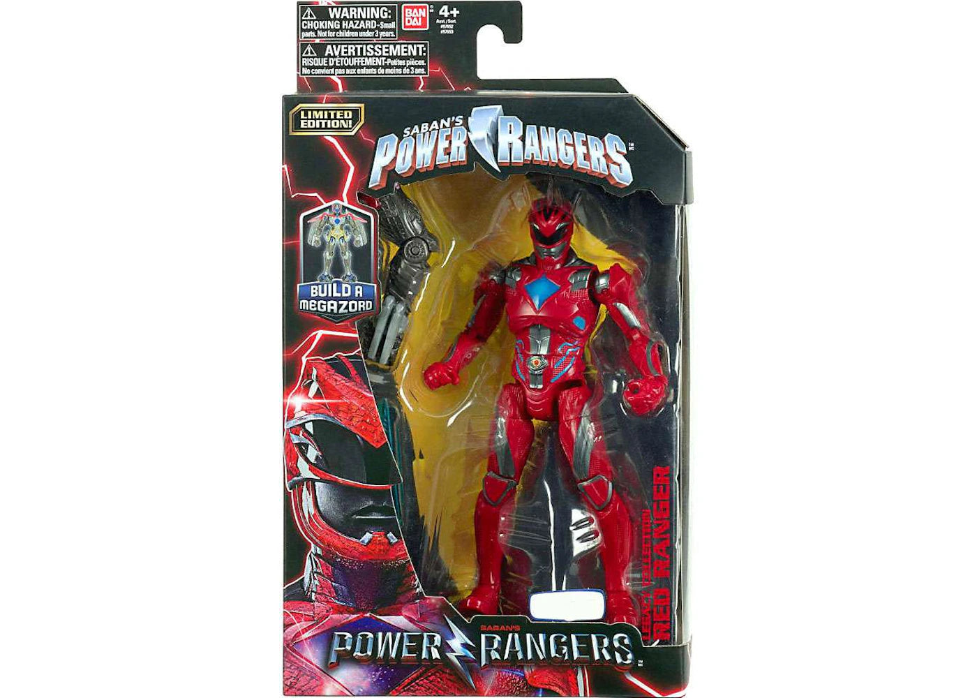 Bandai America Power Rangers Legacy Build A Megazord Red Ranger Movie Toys 'R Us Exclusive Action Figure