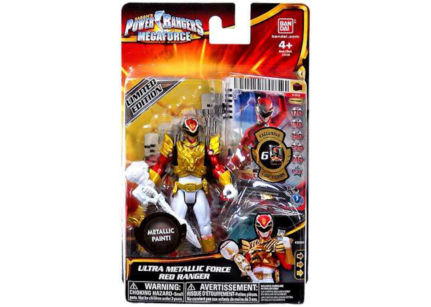 Bandai America Power Rangers Megaforce Ultra Metallic Force Red Ranger Action Figure