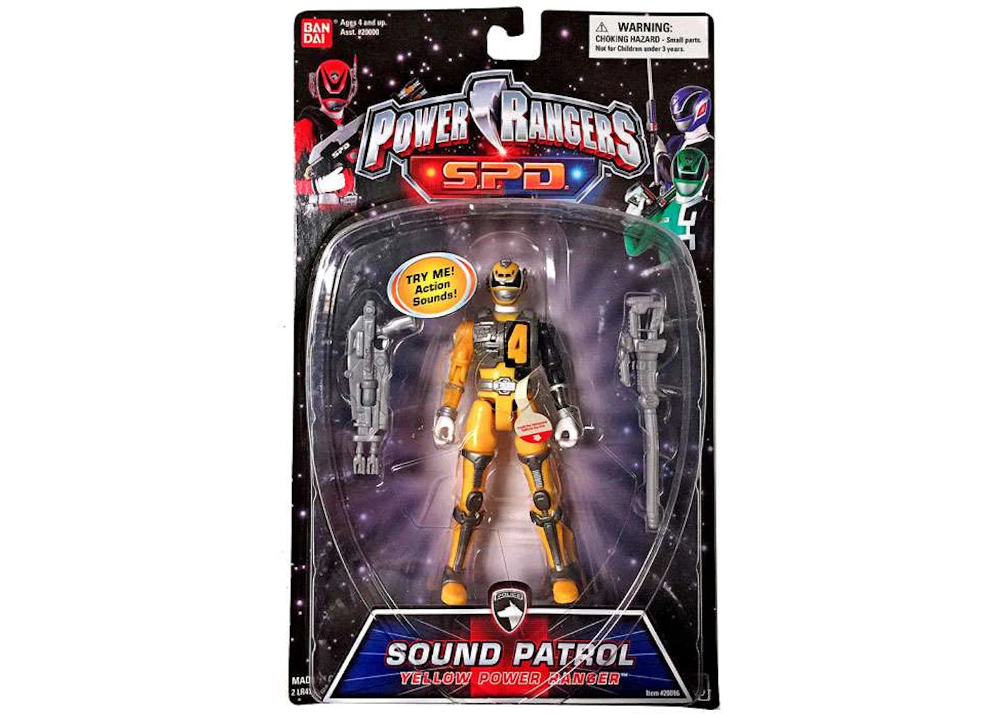 Bandai America Power Rangers SPD Sound Patrol Yellow Power Ranger Acti ...