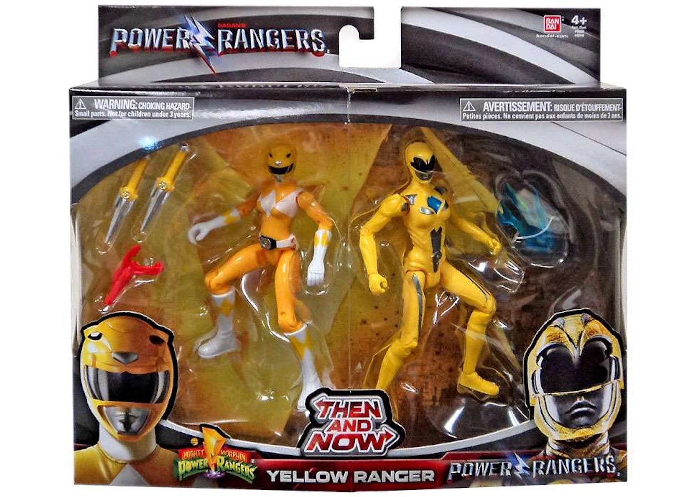 Bandai America Power Rangers Then and Now Yellow Ranger Action Figure ...