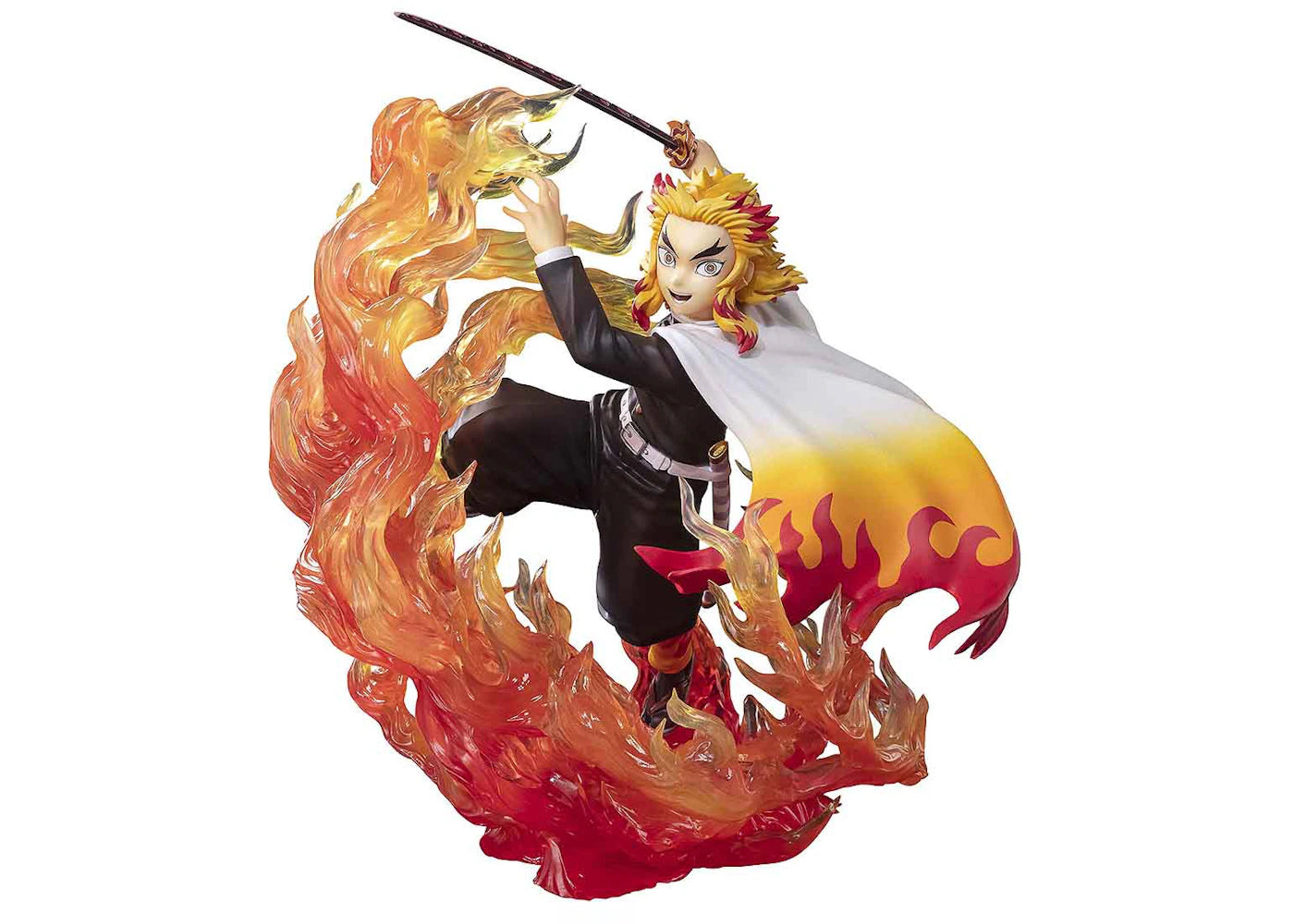 Bandai Figuarts ZERO Demon Slayer Kimetsu No Yaiba Kyojuro Rengoku Flame Breathing Action Figure Orange