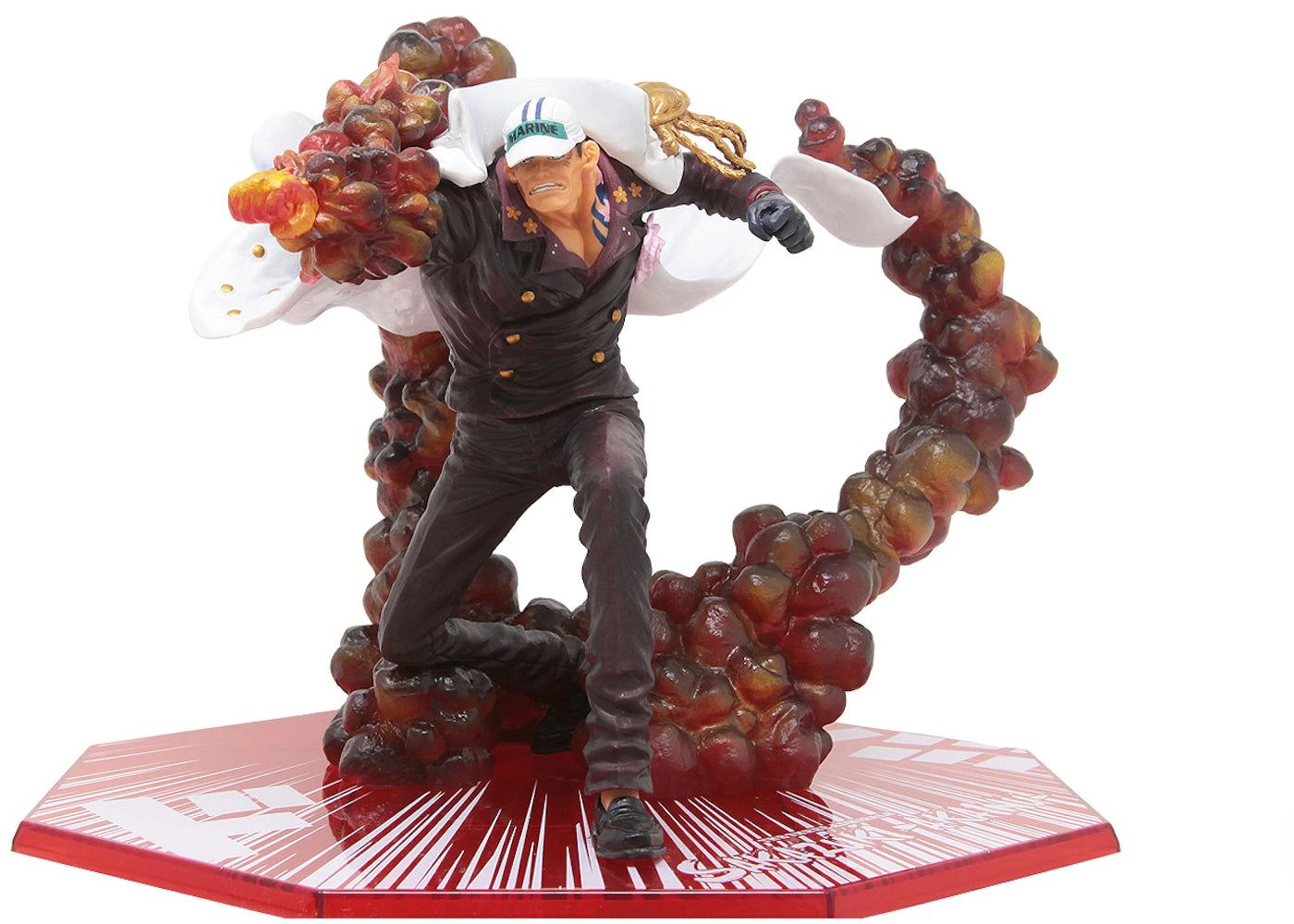 Bandai Figuarts Zero One Piece The Three Admirals Sakazuki Akainu Action Figure Burgundy