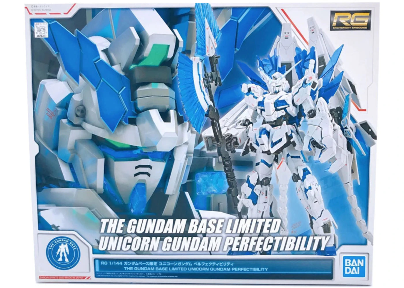 Bandai Gundam 1/144 RG Unicorn Gundam Perfectibility (Base Limited Edition) Model Kit Figure (2020)